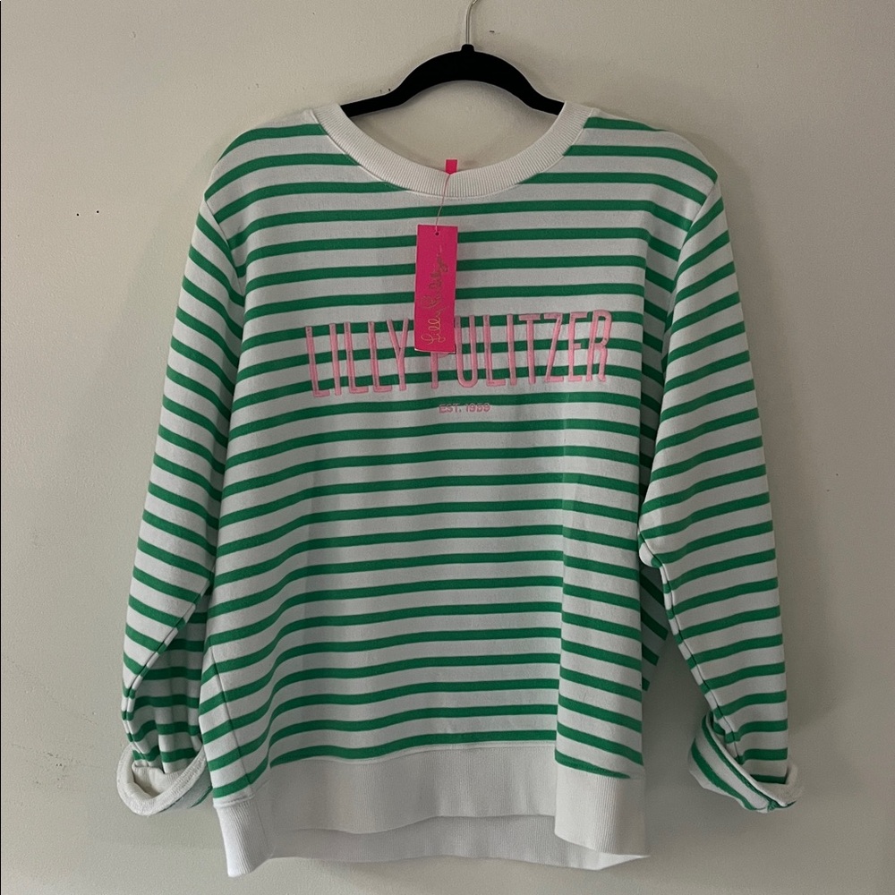 •NWT LILLY PULITZER STRIPED CREWNECK SWEATSHIRT•